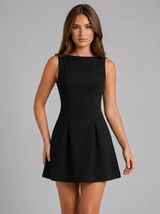 Robe mini sans manches ligne A cocktail femme