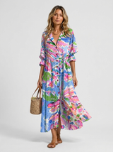Robe chemise imprimée été femme