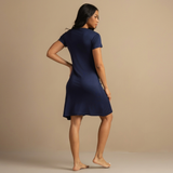 Women's Short Sleeve Nightgown - Black