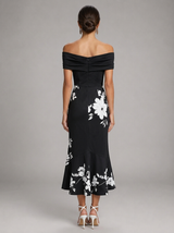 Floral Off Shoulder Midi Dress Summer Women