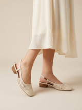 Women’s Woven Mid Heel Sandals