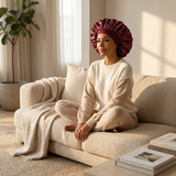 Double Layer Silk Hair Bonnet - Purple