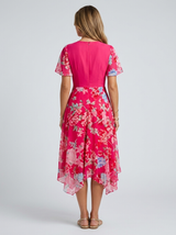 Robe midi col en V été femme
