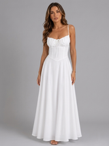Robe longue à bretelles été femme