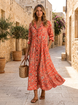 Robe chemise imprimée été femme