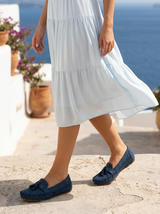 Mocassins orthopédiques à pampilles pour femme