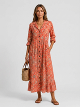 Robe chemise imprimée été femme