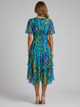 Robe midi col en V été femme