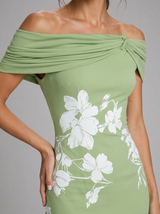 Floral Off Shoulder Midi Dress Summer Women