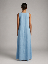 Vestido largo sin mangas línea A para mujer de verano