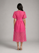 Puff Sleeve Midi Dress Cocktail Women