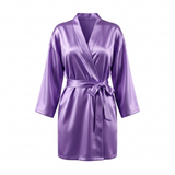 Women's Satin Robe - Pink