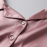 Silk Satin Pajama Set Women Long Sleeve Button Up Lavender