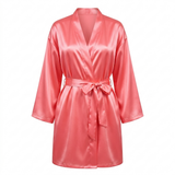 Women's Satin Robe - Pink