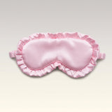 Silk Ruffle Sleep Mask - White