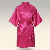 Kids Satin Sleep Robe - Pink
