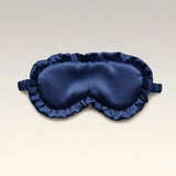 Silk Ruffle Sleep Mask - White
