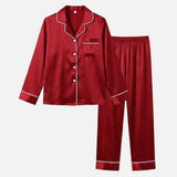 Pijama de Manga Corta de Seda para Mujer Confort Azul