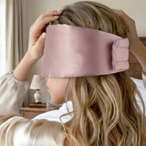 Masque de sommeil en velours femme luxe gris