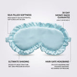 Silk Ruffle Sleep Mask - White