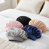 Gorro de Satén para el Cabello Protección para Dormir Azul Marino