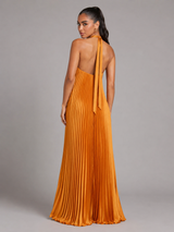 Pleated Halter Maxi Dress Summer Women