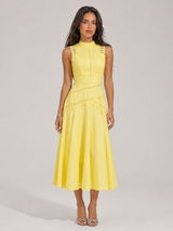 Sleeveless Lace Midi Dress Cocktail Women