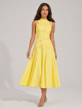 Sleeveless Lace Midi Dress Cocktail Women