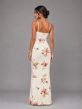 Vestido maxi floral con efecto satinado para invitada de boda