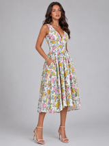 Vestido midi floral de verano para mujer