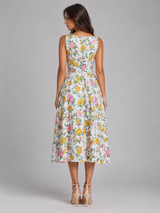 Vestido midi floral de verano para mujer