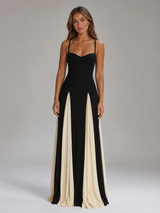 Robe maxi à corsage sculpté pour femme soirée
