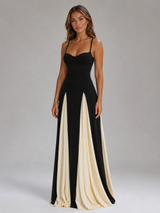 Robe maxi à corsage sculpté pour femme soirée