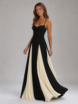 Robe maxi à corsage sculpté pour femme soirée