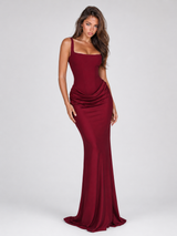 Vestido maxi bodycon con corsé para mujer de noche