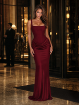 Vestido maxi bodycon con corsé para mujer de noche