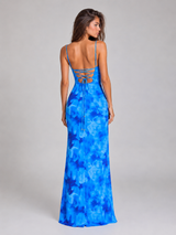 Vestido maxi bodycon floral para mujer de noche