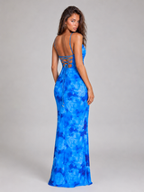 Vestido maxi bodycon floral para mujer de noche