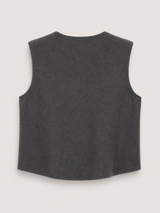 Button Front Knit Vest Autumn Women