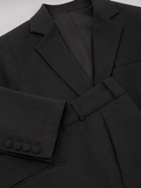 Tailored Single Button Blazer Wide Leg Trouser Suit Women