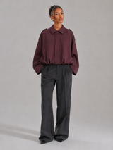 Women's Oversized Cropped Utility Jacket