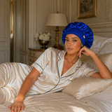 Double Layer Silk Hair Bonnet - Purple