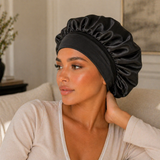 Double Layer Silk Hair Bonnet - Purple