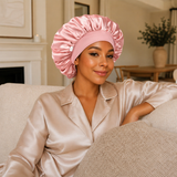Double Layer Silk Hair Bonnet - Purple