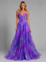Vestido maxi con escote en V y flores para mujer de verano