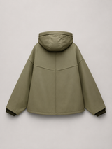 Green Hooded Padded Jacket for Women