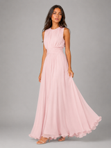 Ruched Chiffon Maxi Dress Wedding Guest