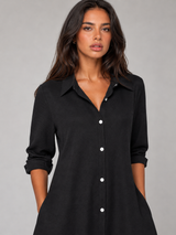 Button Front Midi Shirt Dress Summer Women