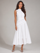Sleeveless Lace Midi Dress Cocktail Women