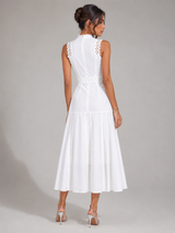 Sleeveless Lace Midi Dress Cocktail Women